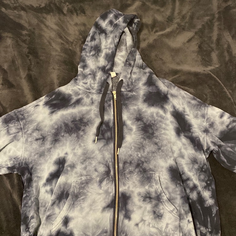 Old Navy Blue Tie Dye Zip Up Hoodie size L